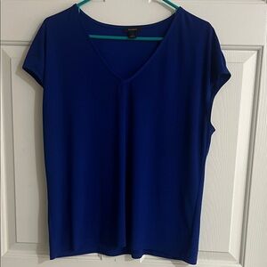 Halogen Royal Blue V-Neck Blouse